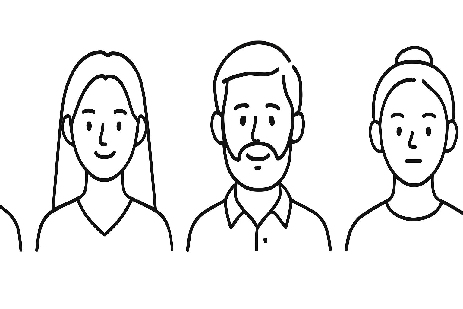Create avatars in a similar style but with different variations, outline avatar emoji