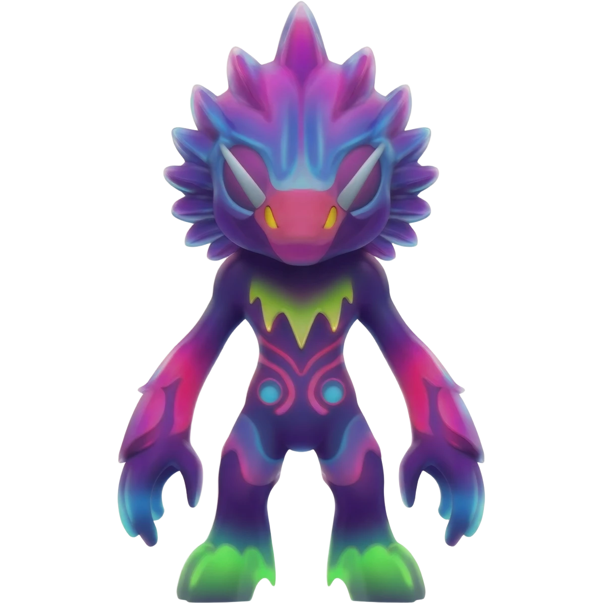 An exotic neon colorful unique bizarre eccentric Fakémon-creature emoji