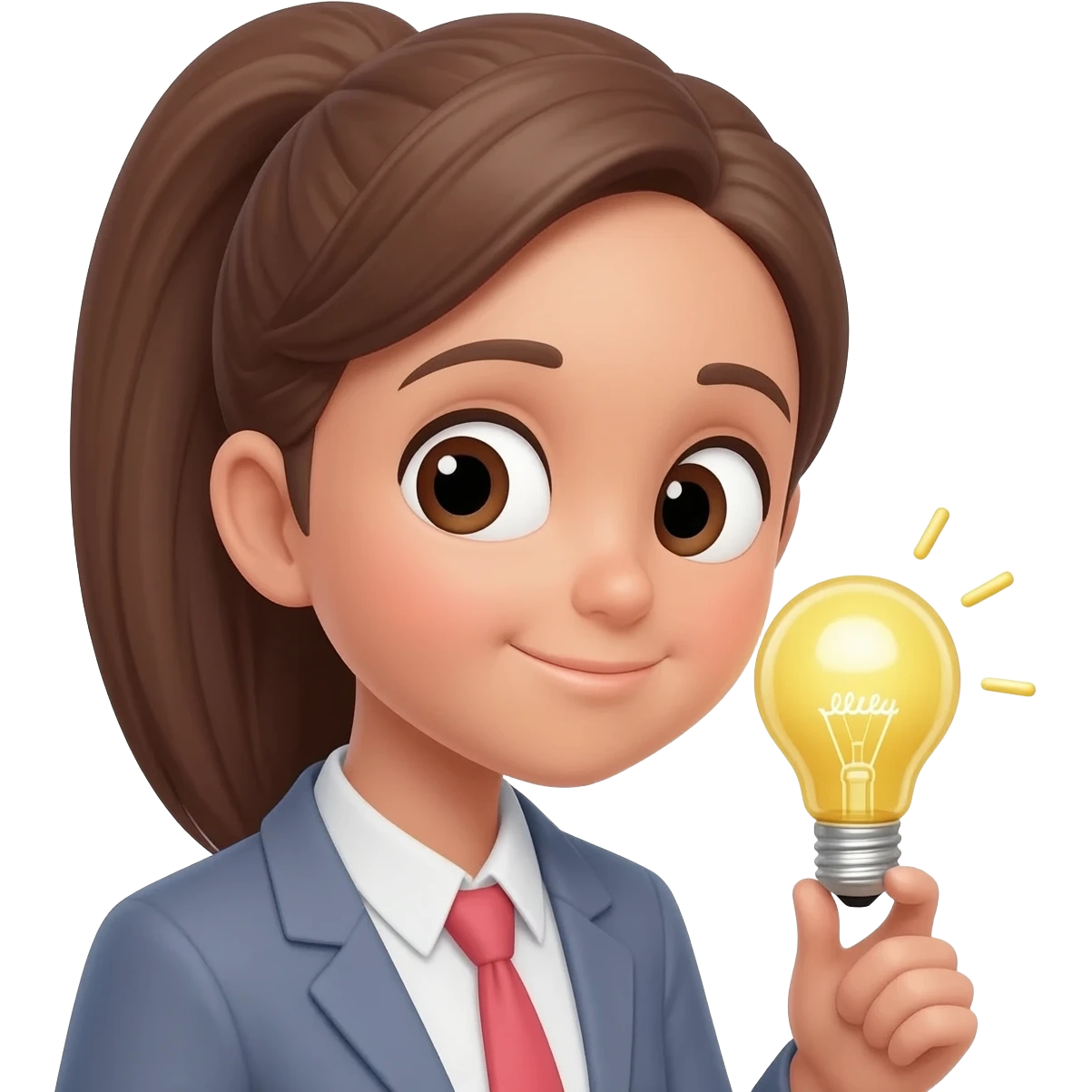 girl with genius idea emoji