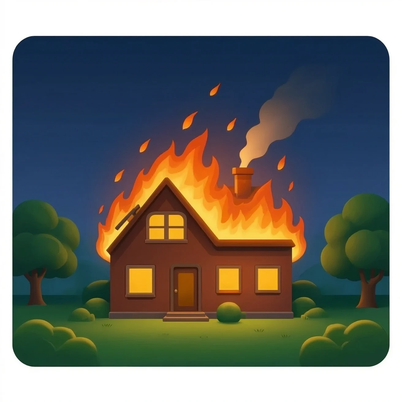 Casa quemandose emoji