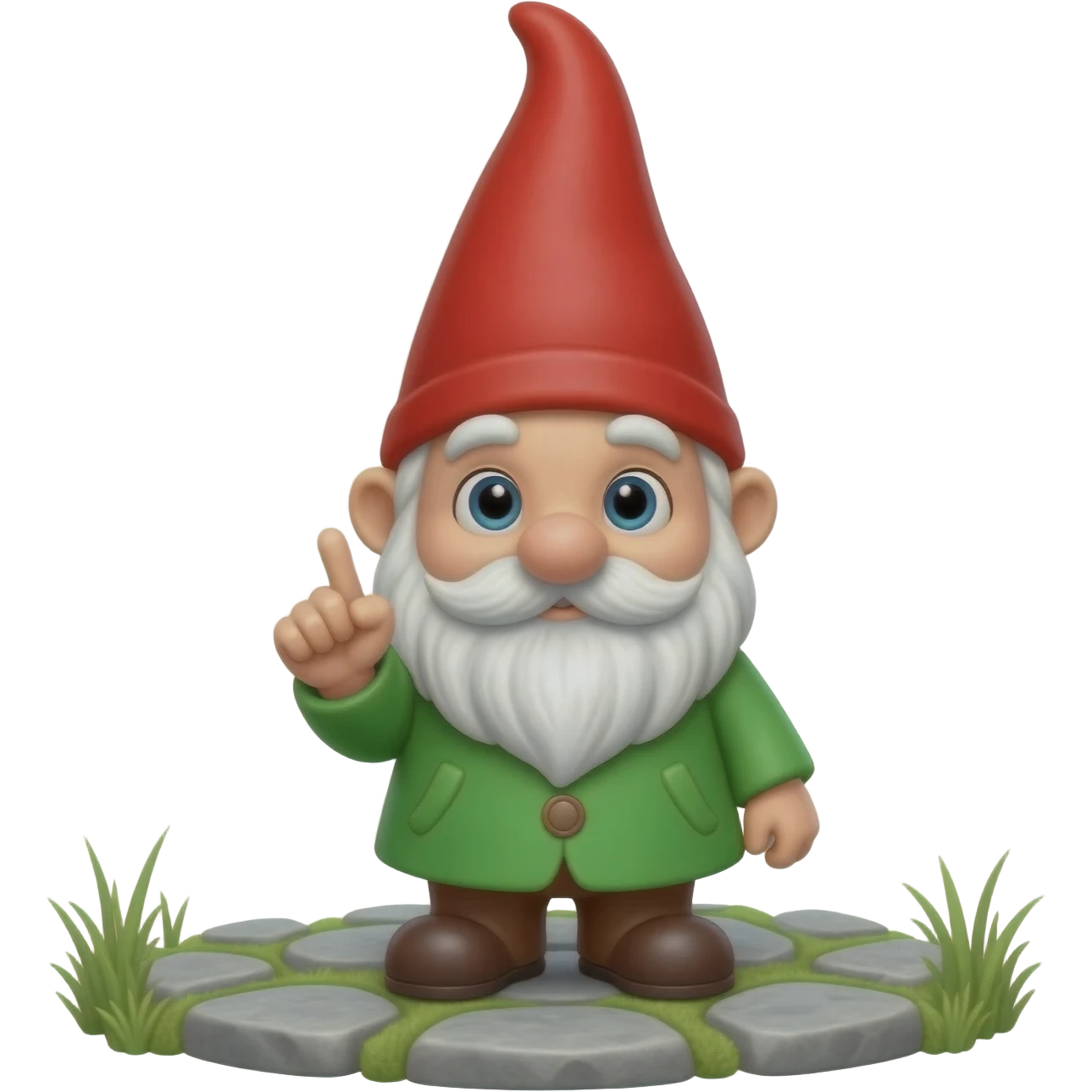 Petit nain de jardin avec un doigt d’honneur emoji