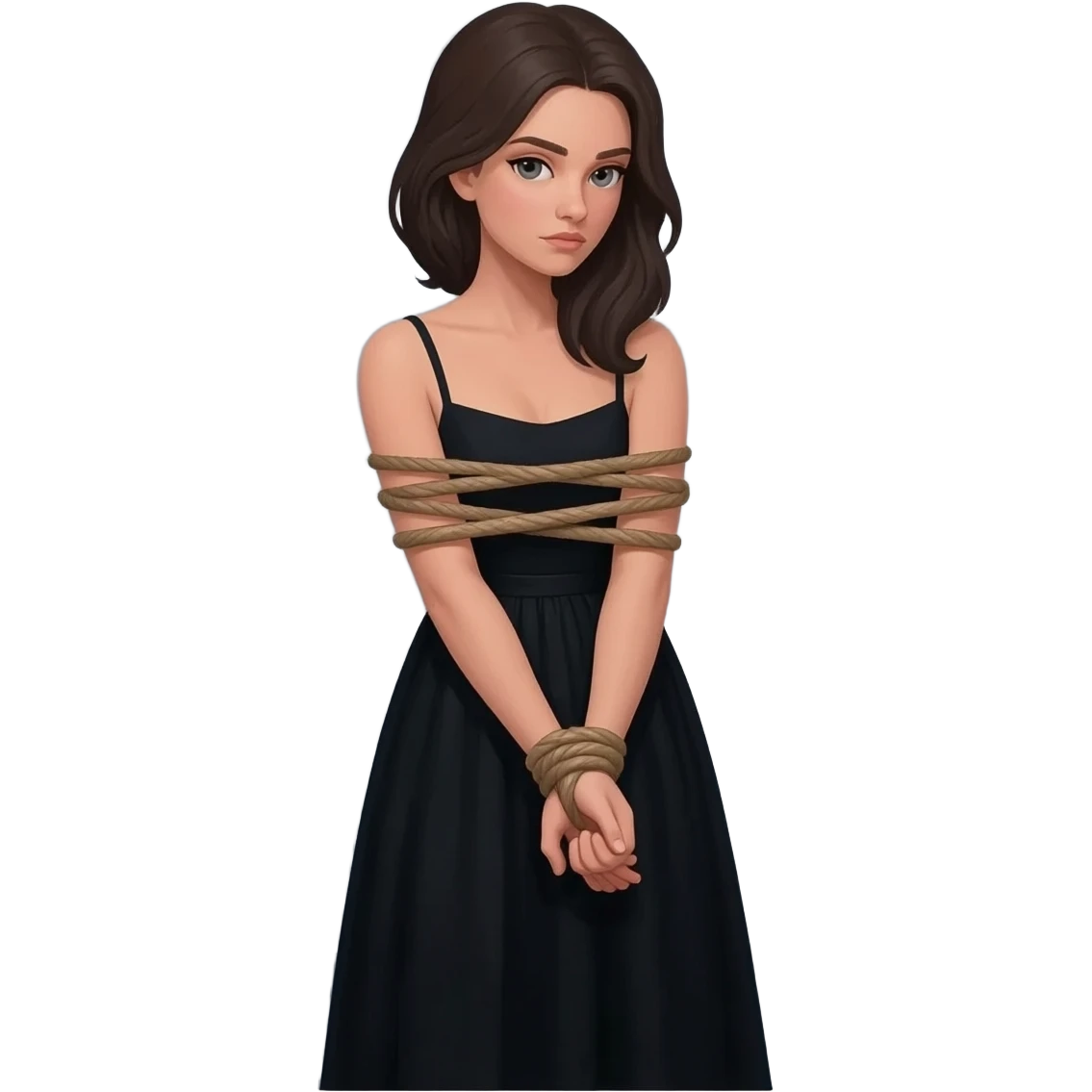 Bound women behind back emoji