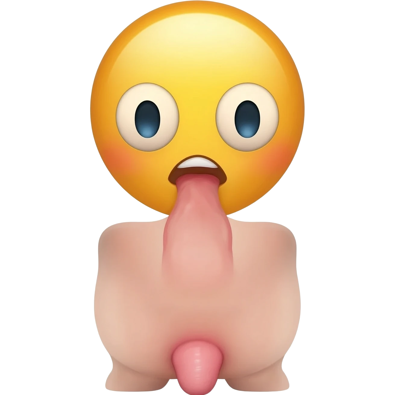 Human emoji sucking a dick emoji