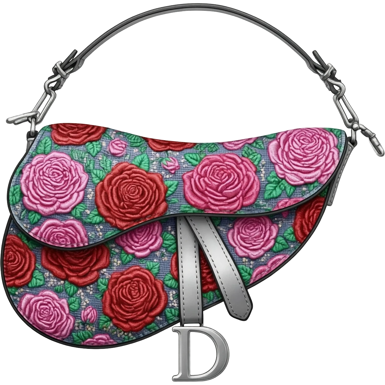 floral dior saddle bag emoji