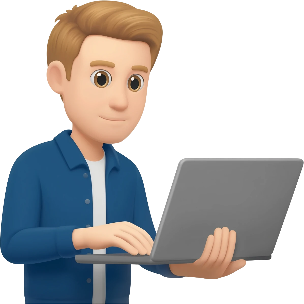 white man Video editor working on laptop emoji