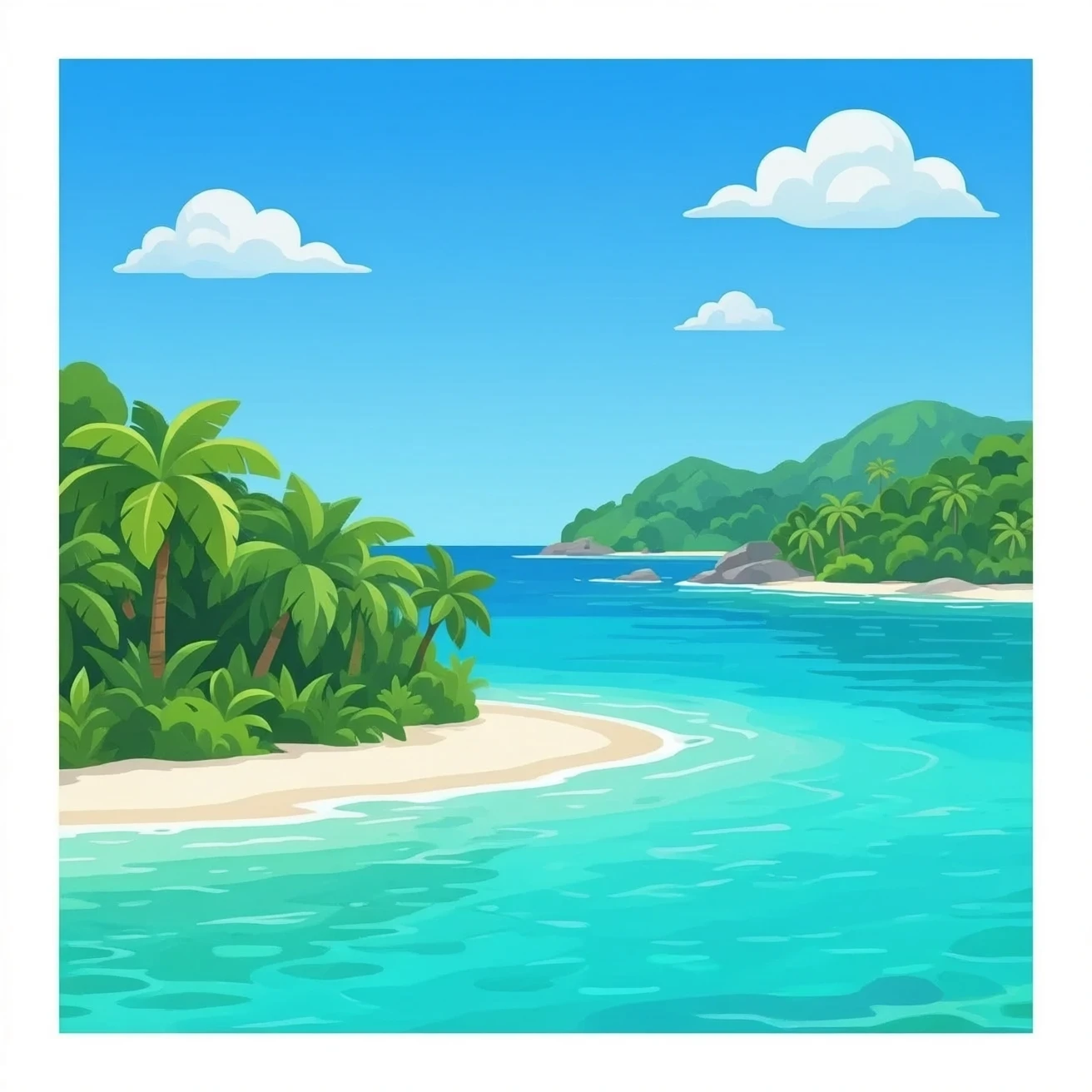 Island with beautiful sea emoji
