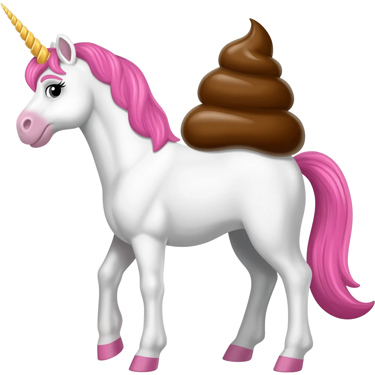 unicorn and poop on the ass emoji