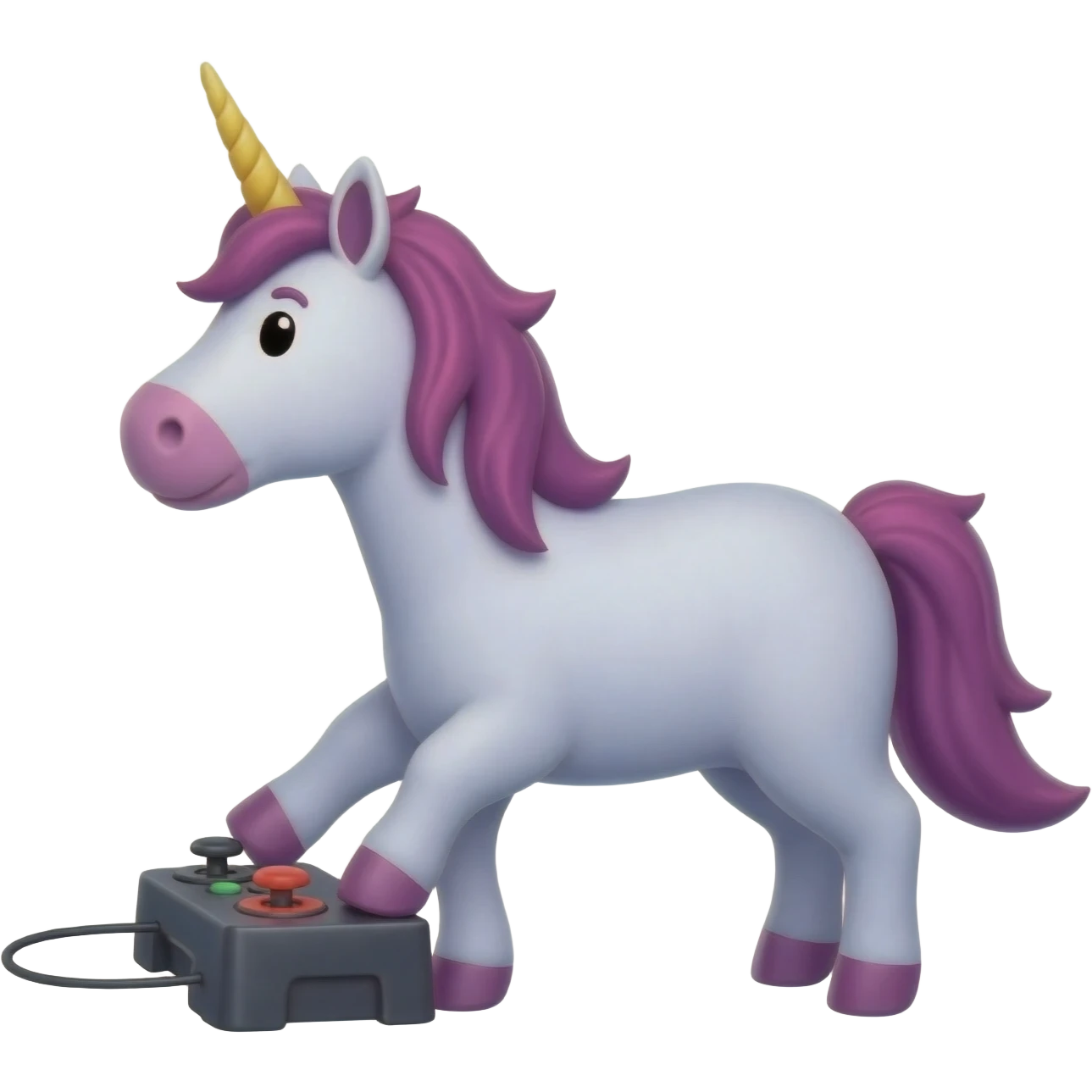 gaming unicorn with horn emoji