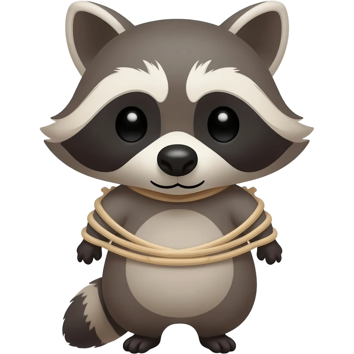 Cute Racoon gets strangled emoji