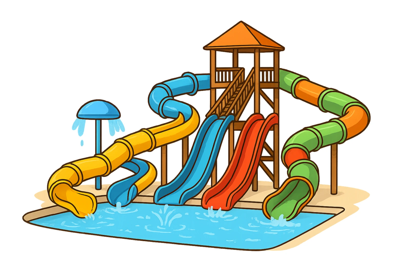Water park sticker