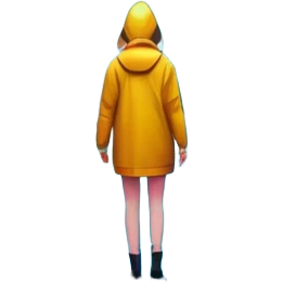Neon-lit city at night with glowing signs, reflections on wet streets, faint white silhouette blending into the lights emoji