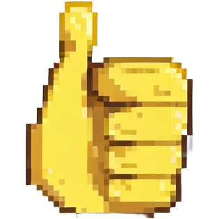 A thumbs up emoji. emoji