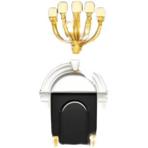 Luxurious black marble hallway with gold and white accents  emoji