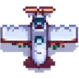 pixel art airplane, classic video game style emoji