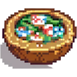 tung tung sahur, pixel art style, detailed pixel art emoji