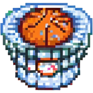 баскетбольный мяч в сетке, no background emoji