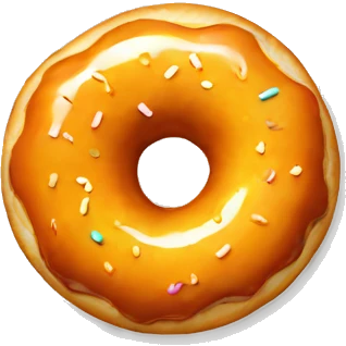 orange glazed donut torus emoji