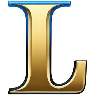 Bold Black-Blue-White-Gold Font Letter “i” emoji