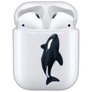 orca with airpods emoji