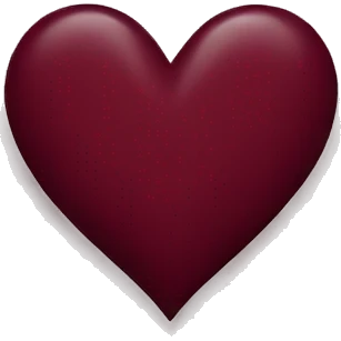 burgundy heart emoji