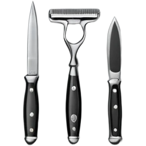straight razor, barber shop. emoji