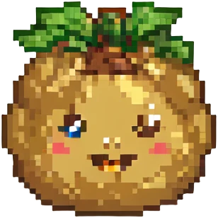 A cute potato emoji waving emoji