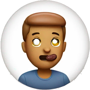 Man eating a breakfast sausage emoji