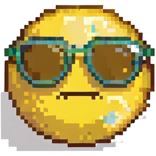 A yellow emoji wearing sunglasses emoji