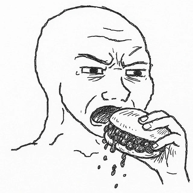 person eating sloppy joe