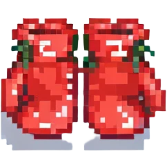 красные боксерские перчатки друг на друге с надписью "23", no background emoji