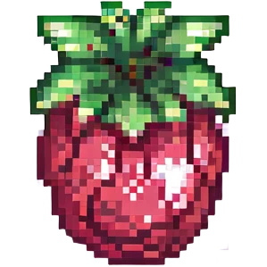 raspberry pixel art emoji