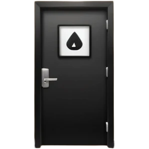 hotel room door modern hallway with spot light up emoji