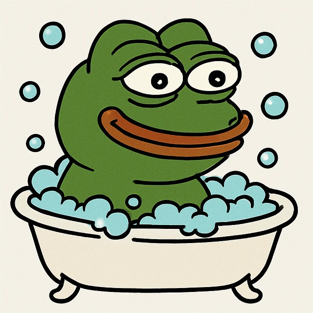 happy hippo with bubbles in bathtub