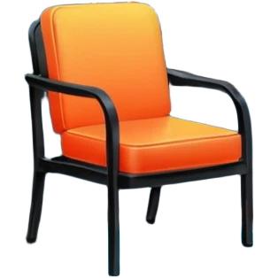 Window with neon reflection + empty chair, Apartment Windows. emoji