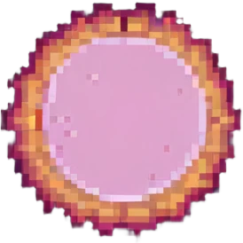 simple pink sun emoji