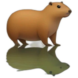 Capybara un a lake emoji
