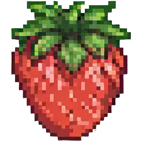 strawberry pixel art emoji