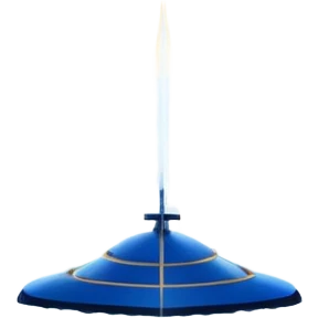 Please generate an image of a sunrise illuminating a lake with a huge water jet like that in the Geneva lake and some mountains in the background. emoji