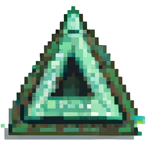 a green triangle emoji