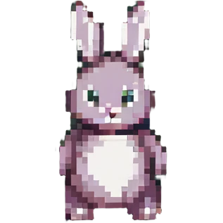 Add a green grassy field under and around the bunny, pixel art style, simple 2D flat colors, no other background details. emoji