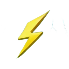 Lightning with rice field emoji