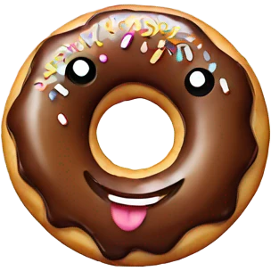 Donut with a smile emoji