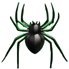spider web made of glowing green lasers, 3/4 perspective, emoji style emoji