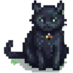 black cat waiting for salary emoji
