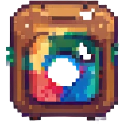 Instagram logo, pixel art style, retro, no text emoji