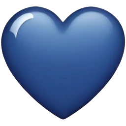 Navy blue heart emoji emoji