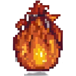fire power, pixel art style emoji