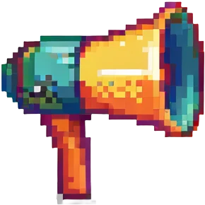 megaphone, simple, colorful, no text emoji