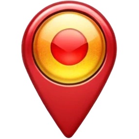 glitter red pin emoji