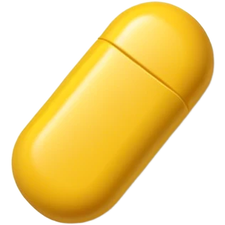 small yellow pill viewed from top emoji